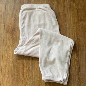 Aerie large baby pink velour sweatpants